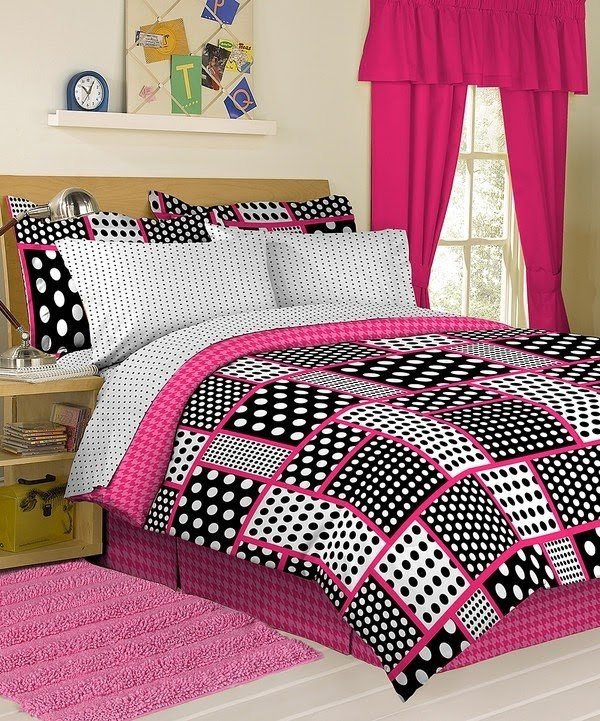 Black And White Polka Dot Comforter Set - Foter