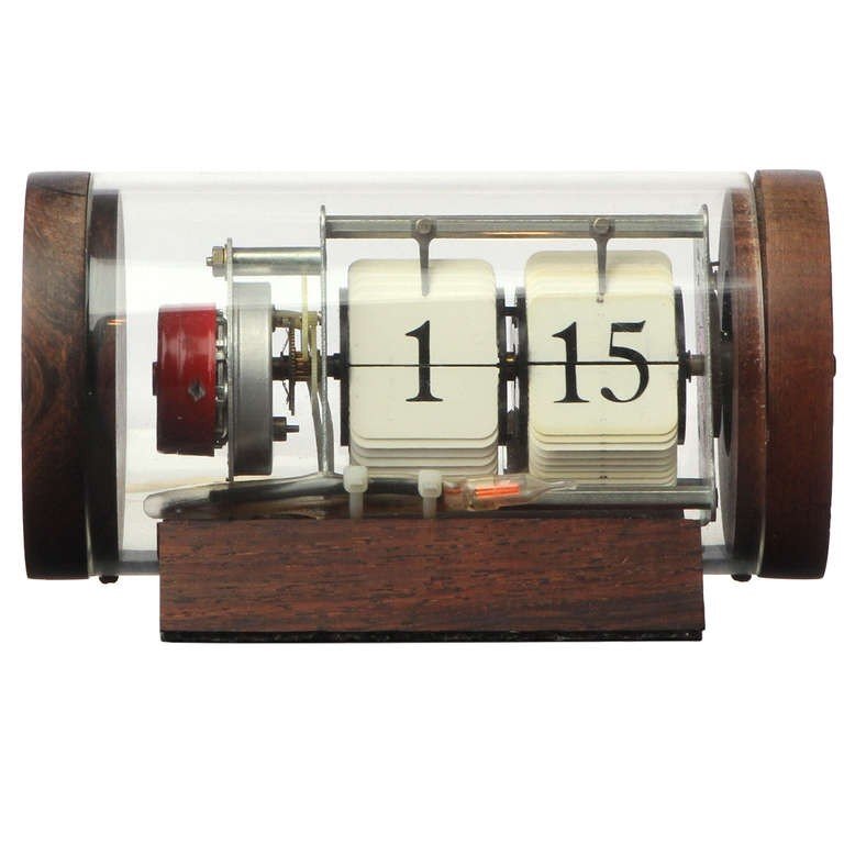 Modernist cylinder clock arthur umanoff