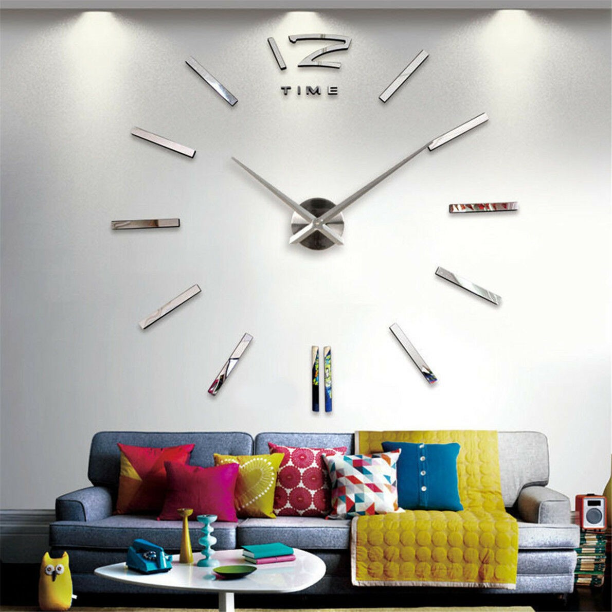New luxury diy 3d wall clock art deco mirrors face