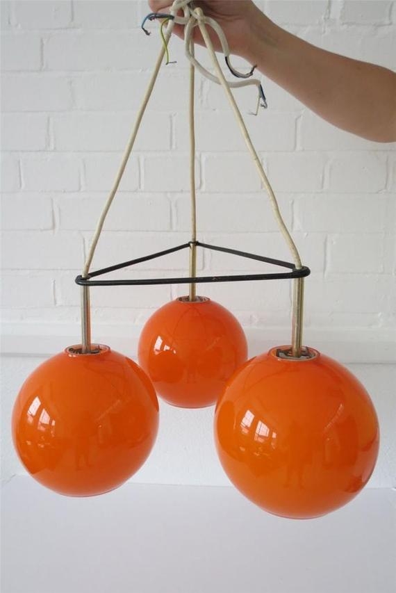 Orange glass lamp 3
