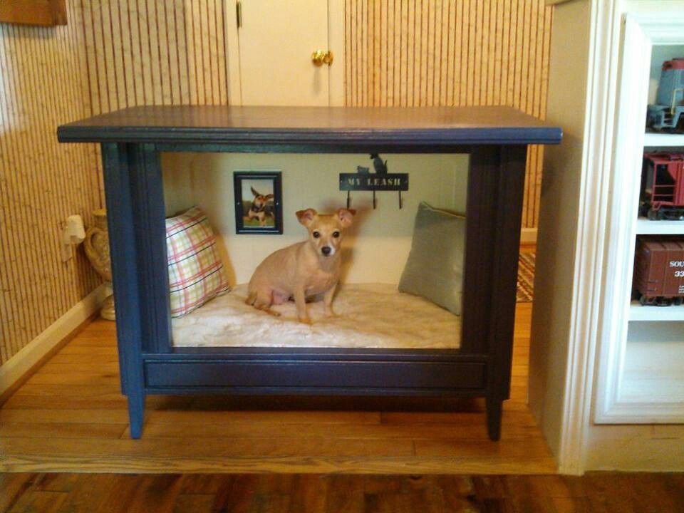 dog crate nightstand with drawer