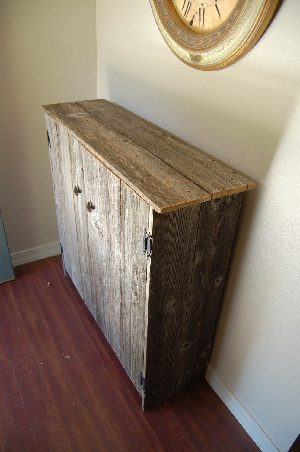 Recycled Wood Cabinet Large Wood Storage