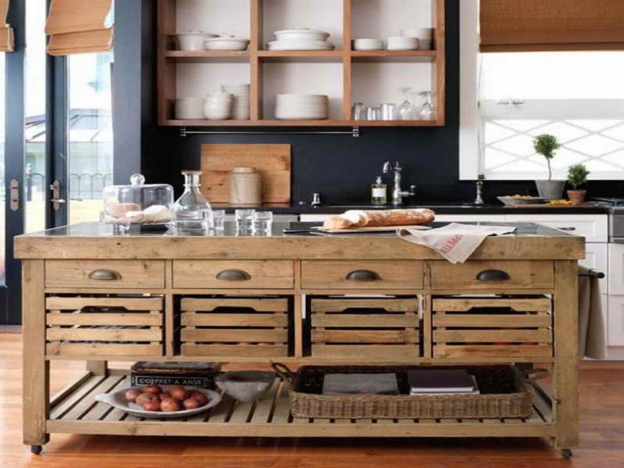 country style kitchen island bench