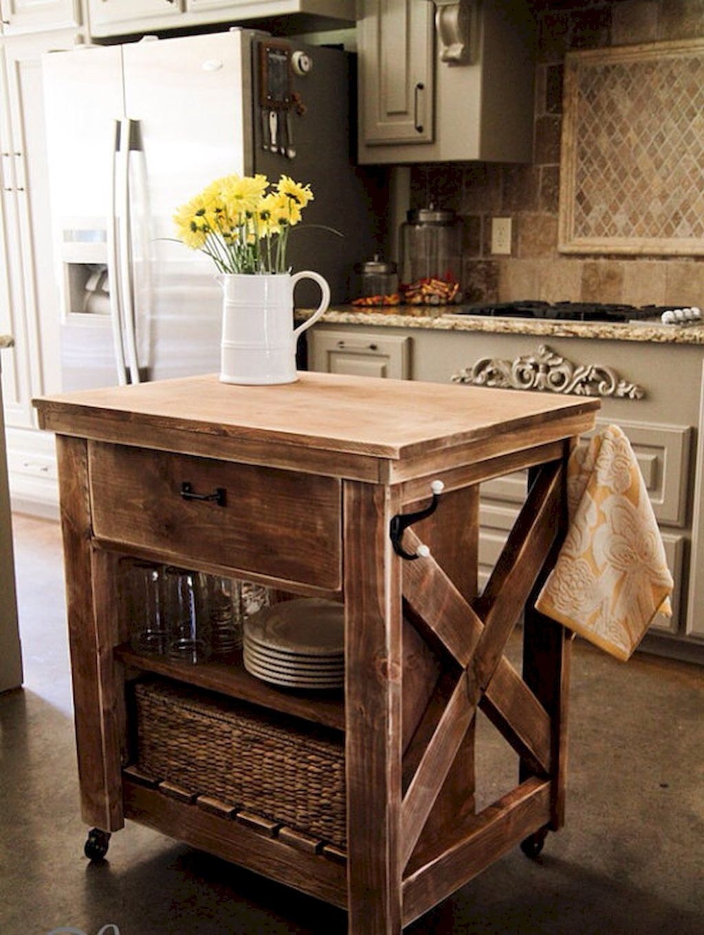 Rustic Microwave Cart - Ideas on Foter