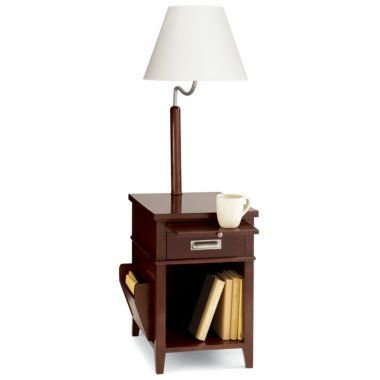 end tables with lamp attached