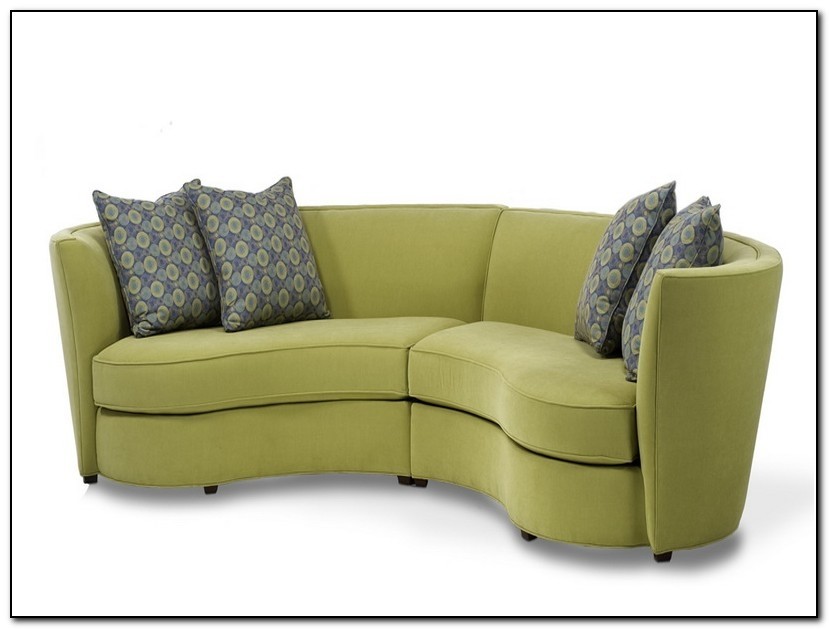 Small Curved Sectional Sofas Couches Foter   Small Round Couch 