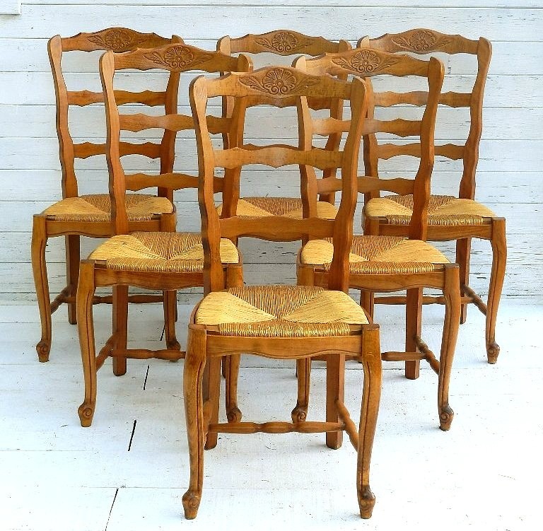 Solid wood ladder back chairs