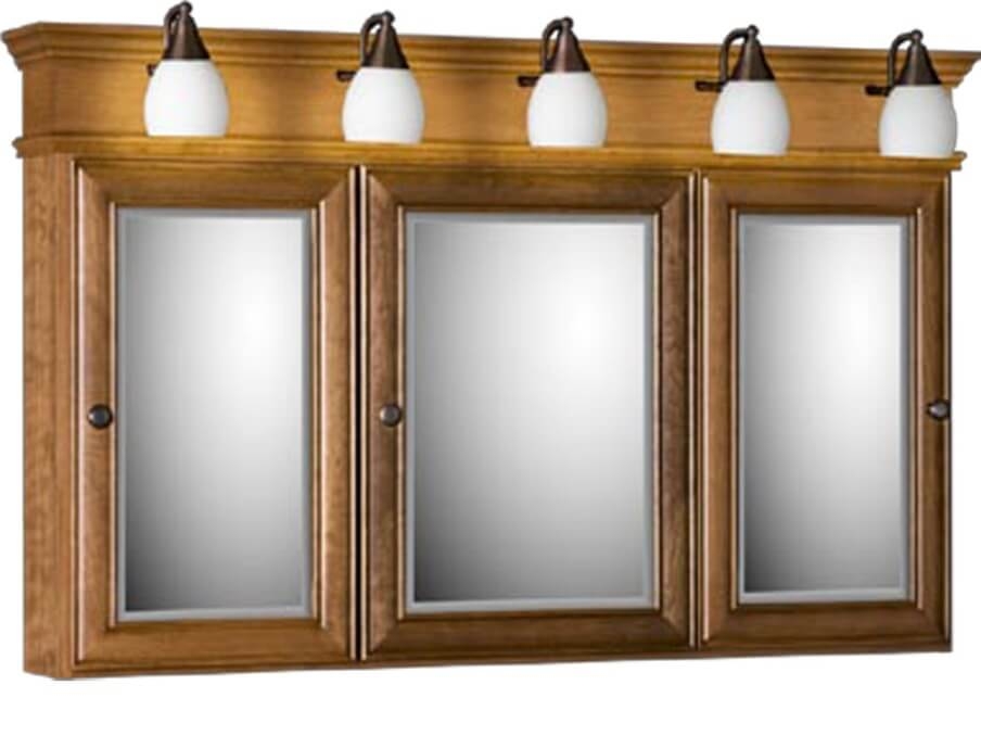 Tri mirror medicine cabinet 1