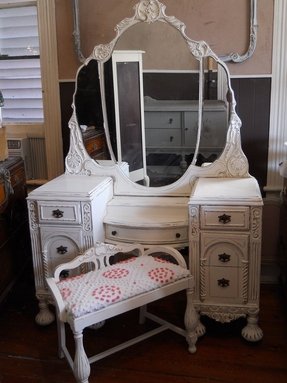 Antique White Vanity Table - Foter