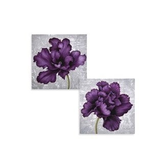 Wall art purple flowers