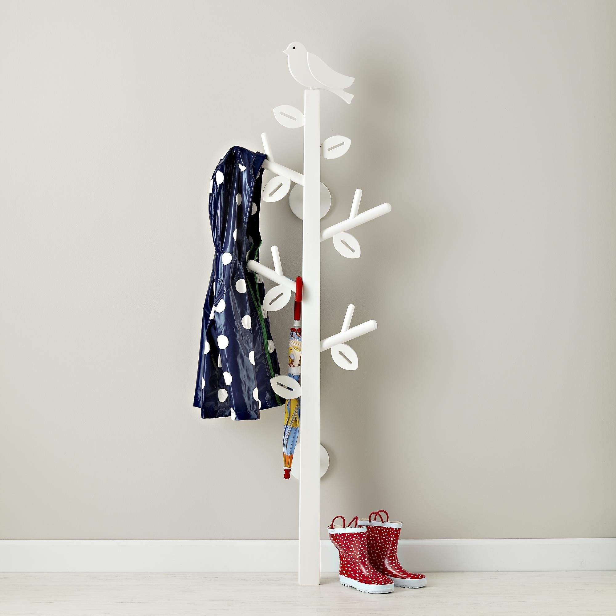 wall mounted coat rack tree