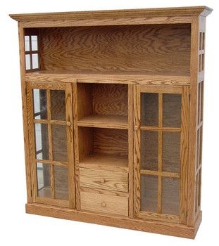 Wooden bookcases with doors 12