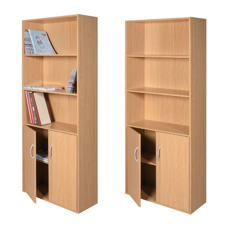 Wooden bookcases with doors 18