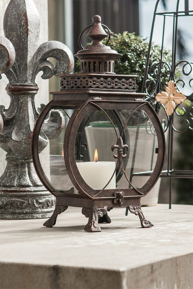 rustic iron lantern