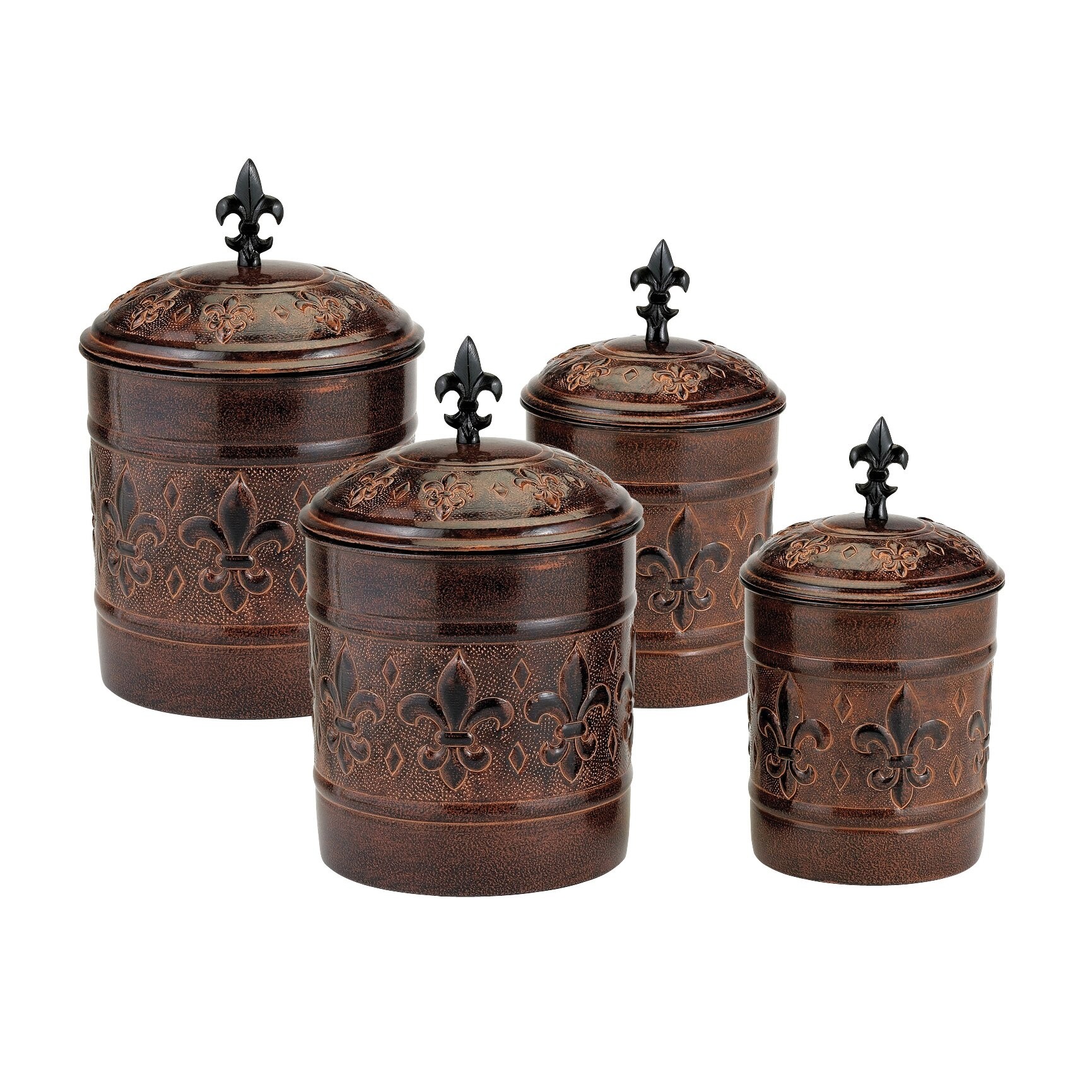 4 Piece Versailles Canister Set with Fresh Seal® Covers