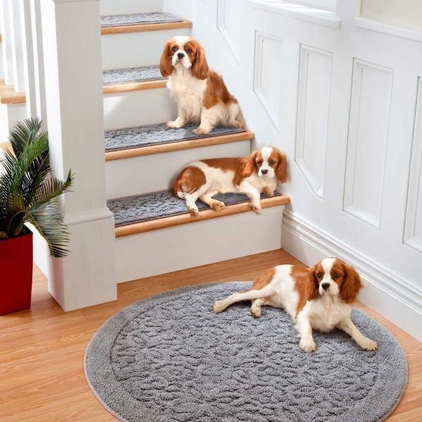 9 X 29 Scroll Washable Stair Treads Non Slip Carpet Set Of 4 Comes In 4 Colors