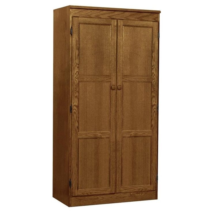 A. Joffe - Multi-use Storage Cabinet - Dry Oak Finish - 4 Shelves
