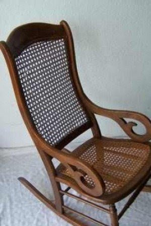 Antique wicker rocking chair