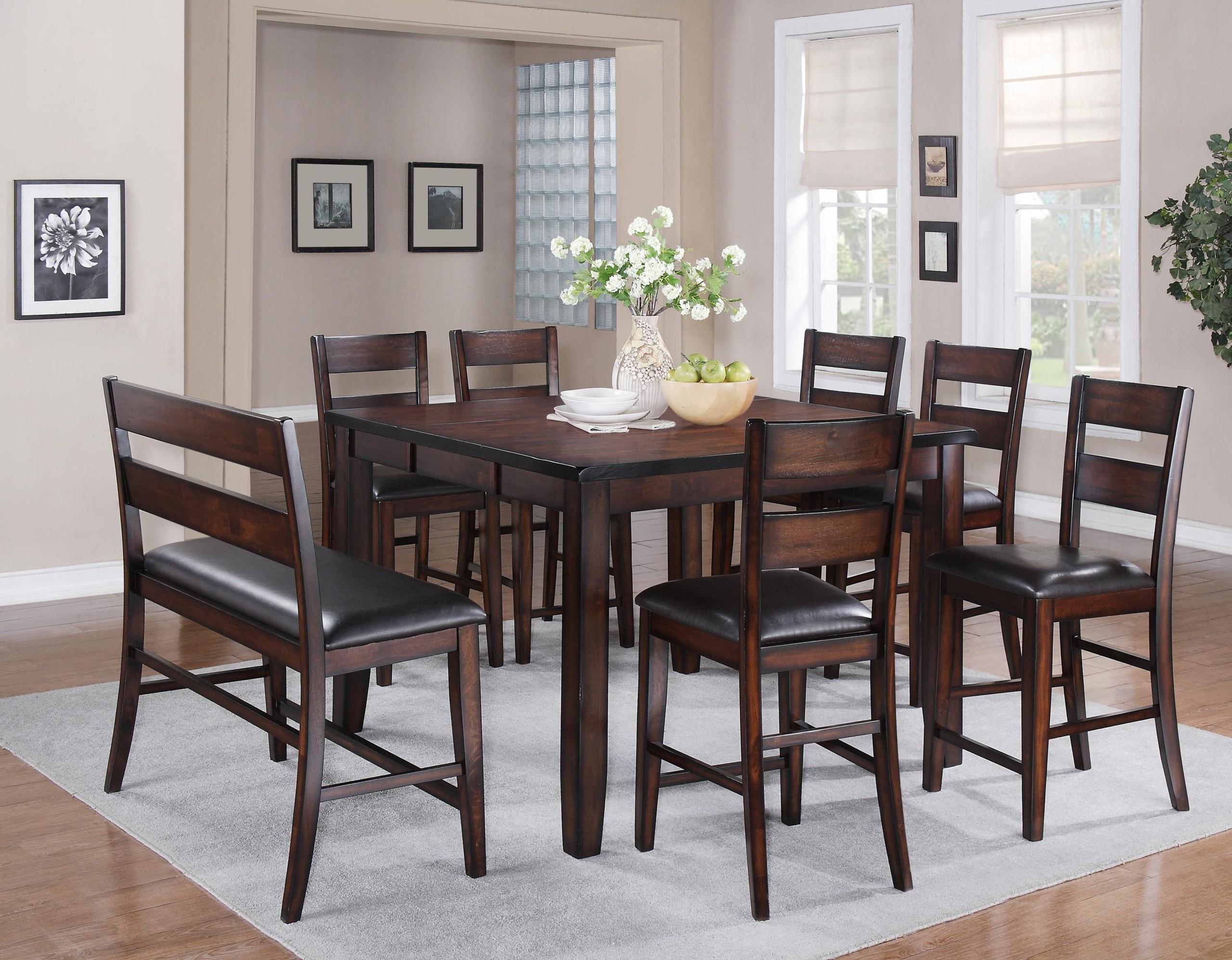 High bench discount table and chairs