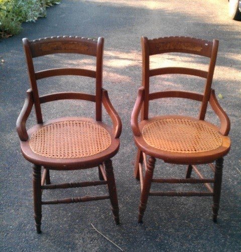 Cane bottom dining chairs