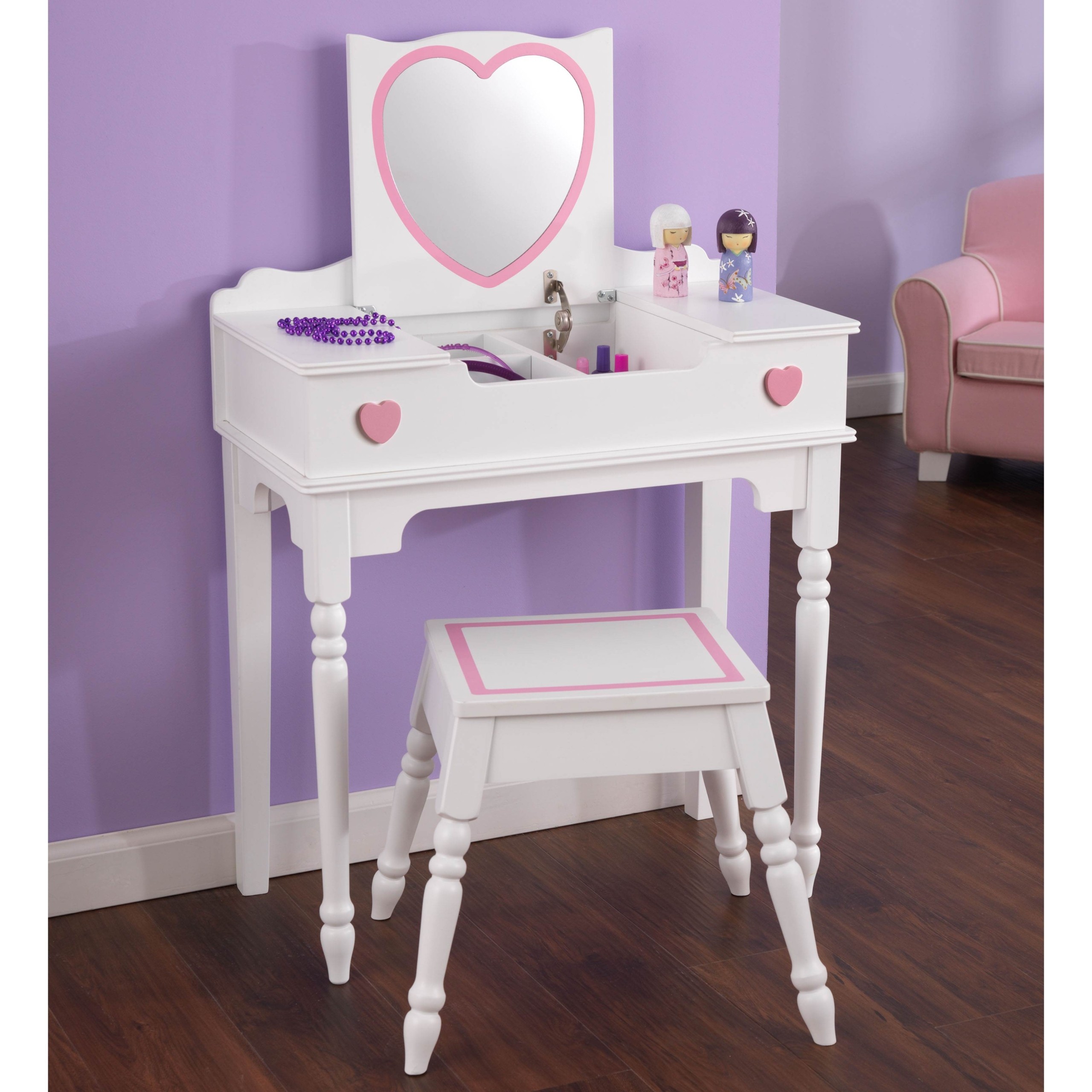 kids wooden vanity set