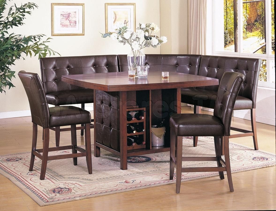 Pub dining store set with bench