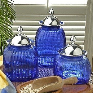 Glass kitchen canister sets