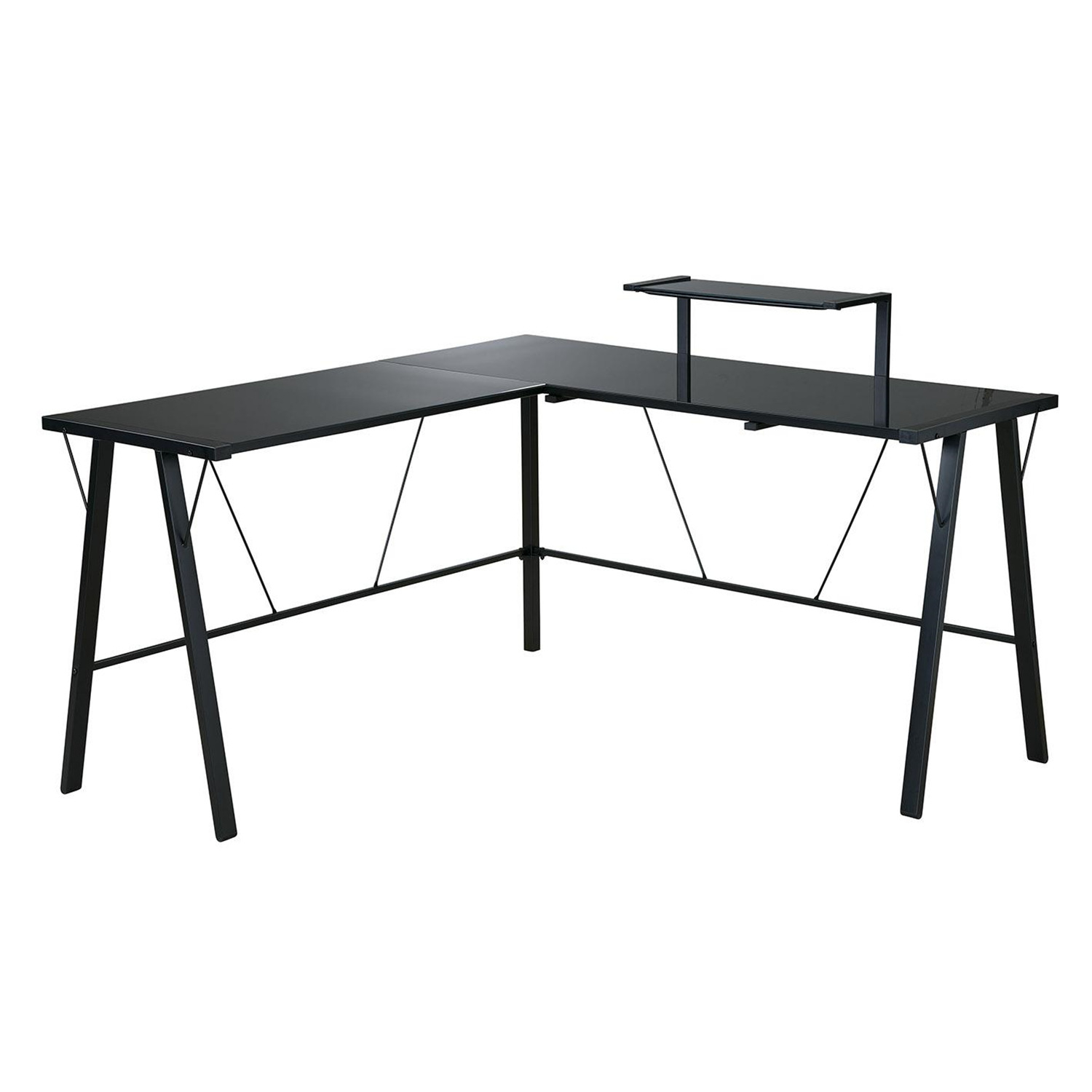 L Shaped Glass Desk With Drawers - Ideas on Foter