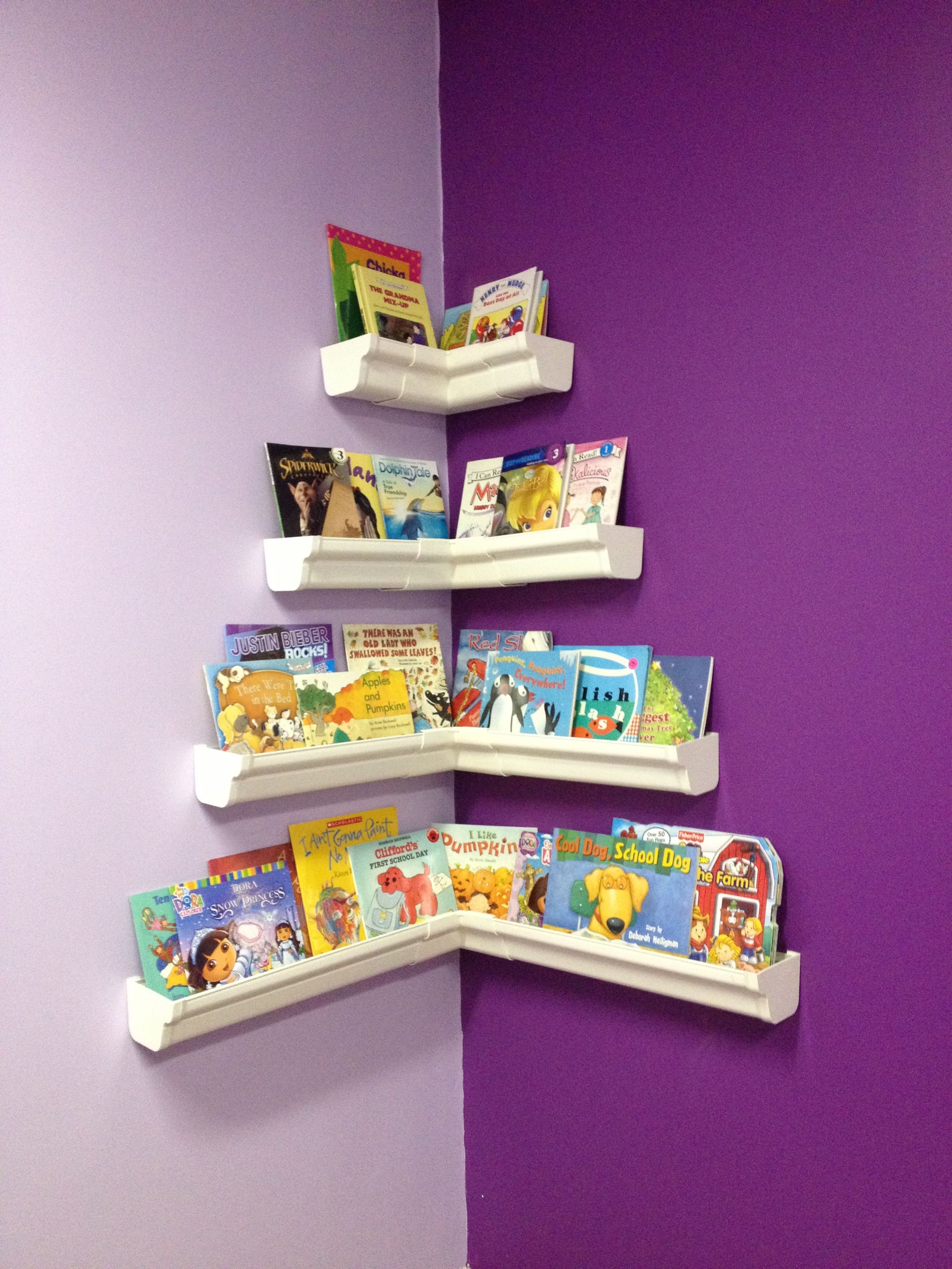 Kids wall mounted bookshelves