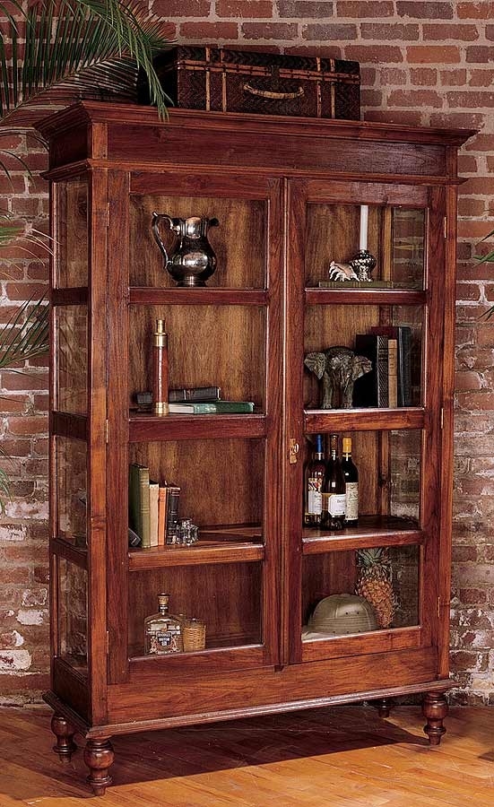 Mahogany curio cabinets 1