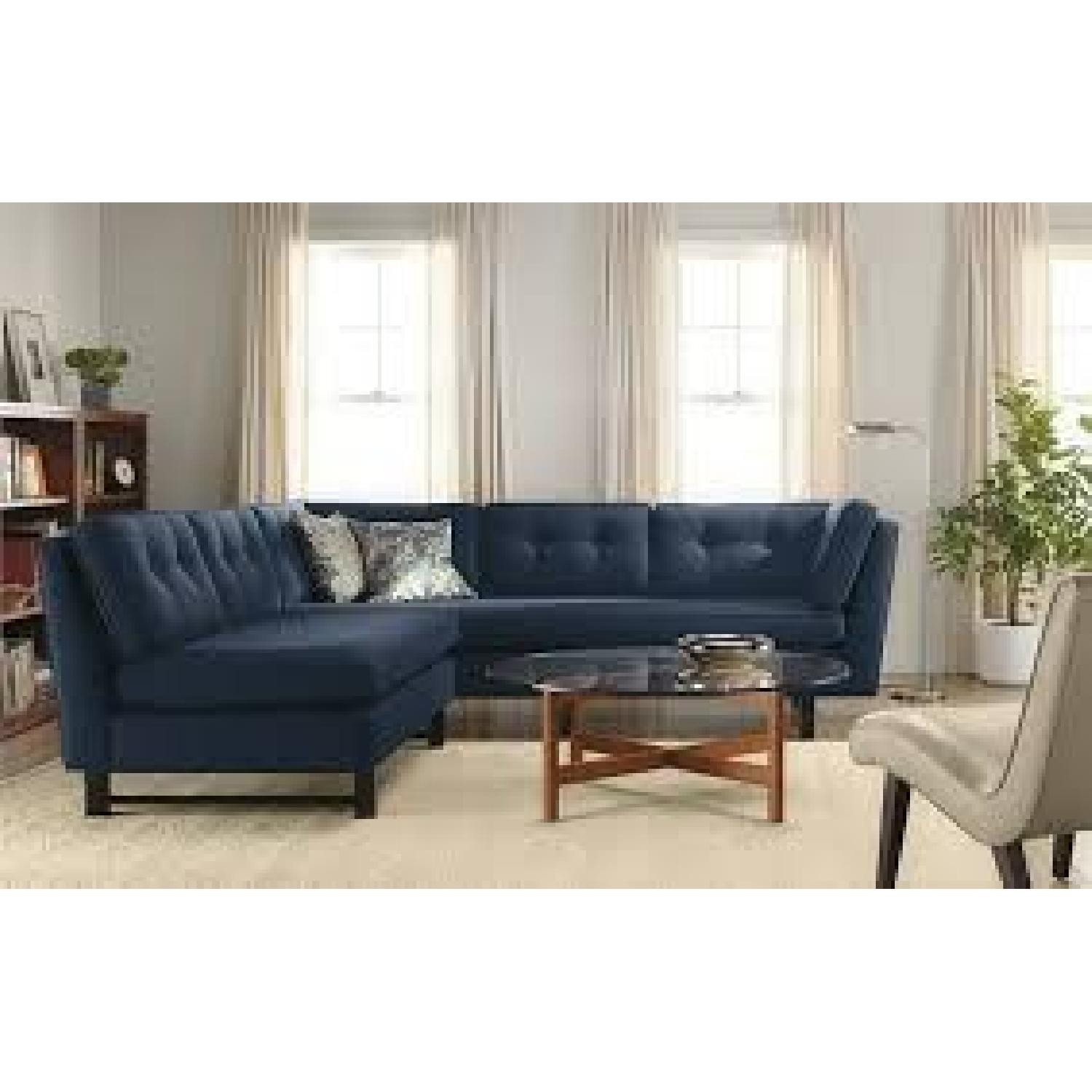 Navy Blue Sectional Sofa 2 
