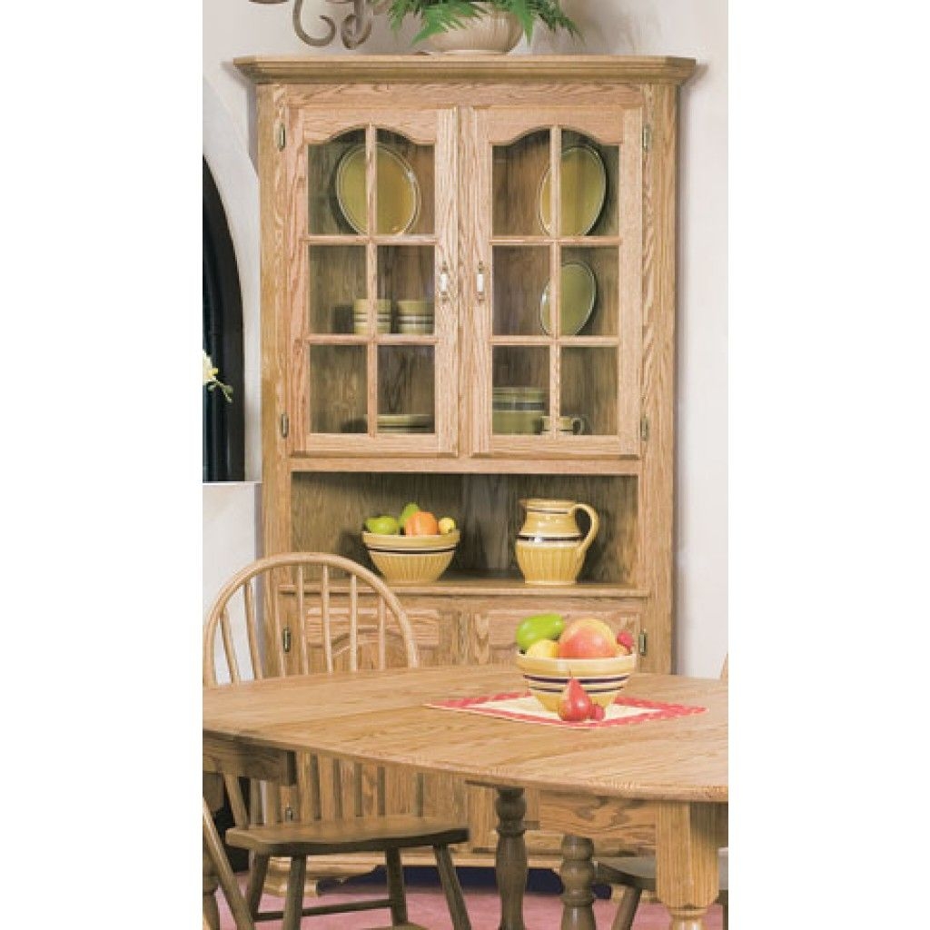 Corner Oak China Cabinet - Foter