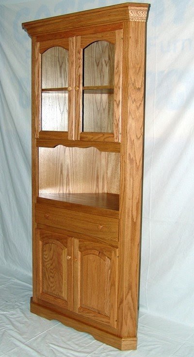 oak corner hutch dining room