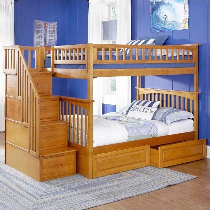 Solid Wood Bunk Beds With Stairs Foter