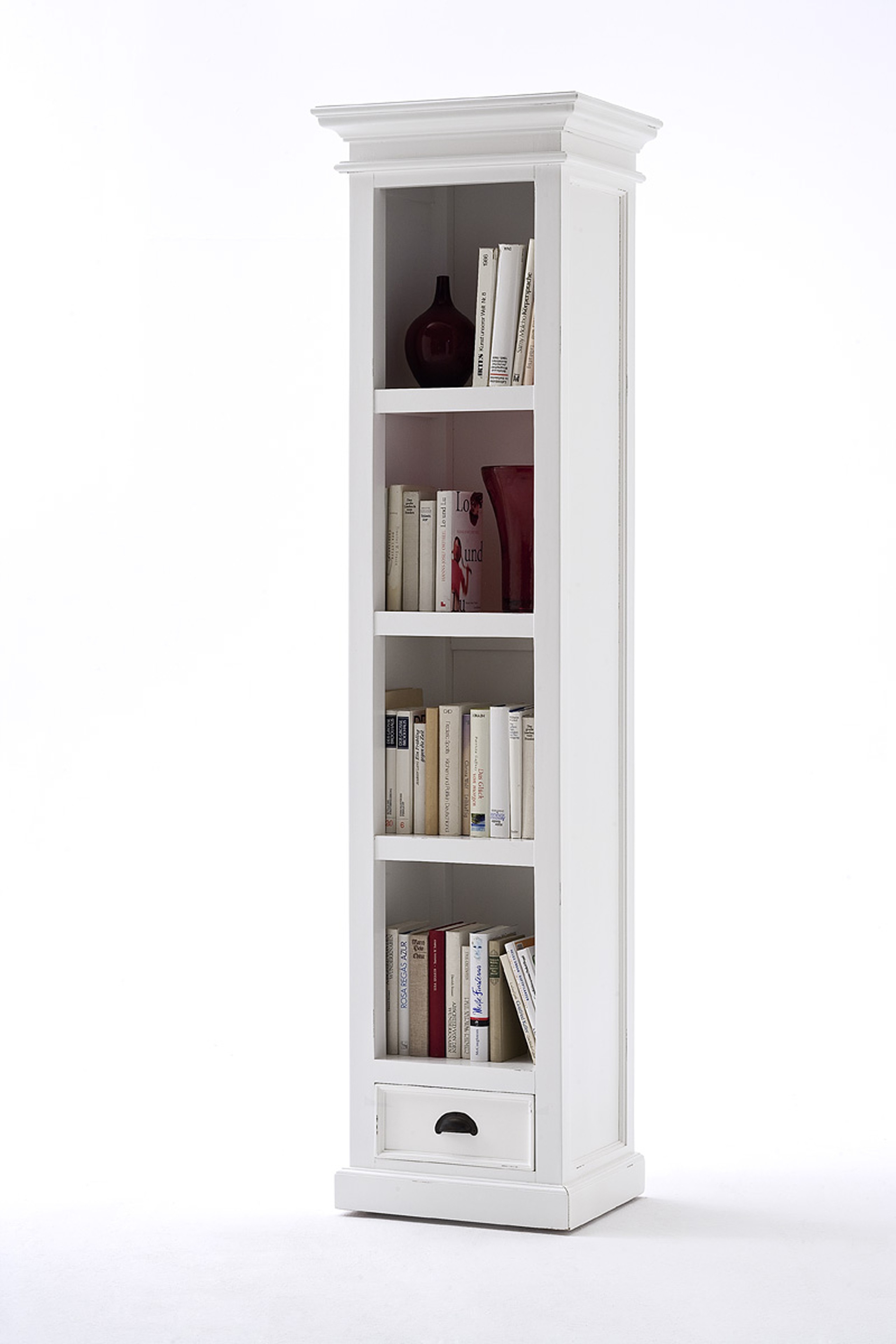 Tall narrow bookshelves