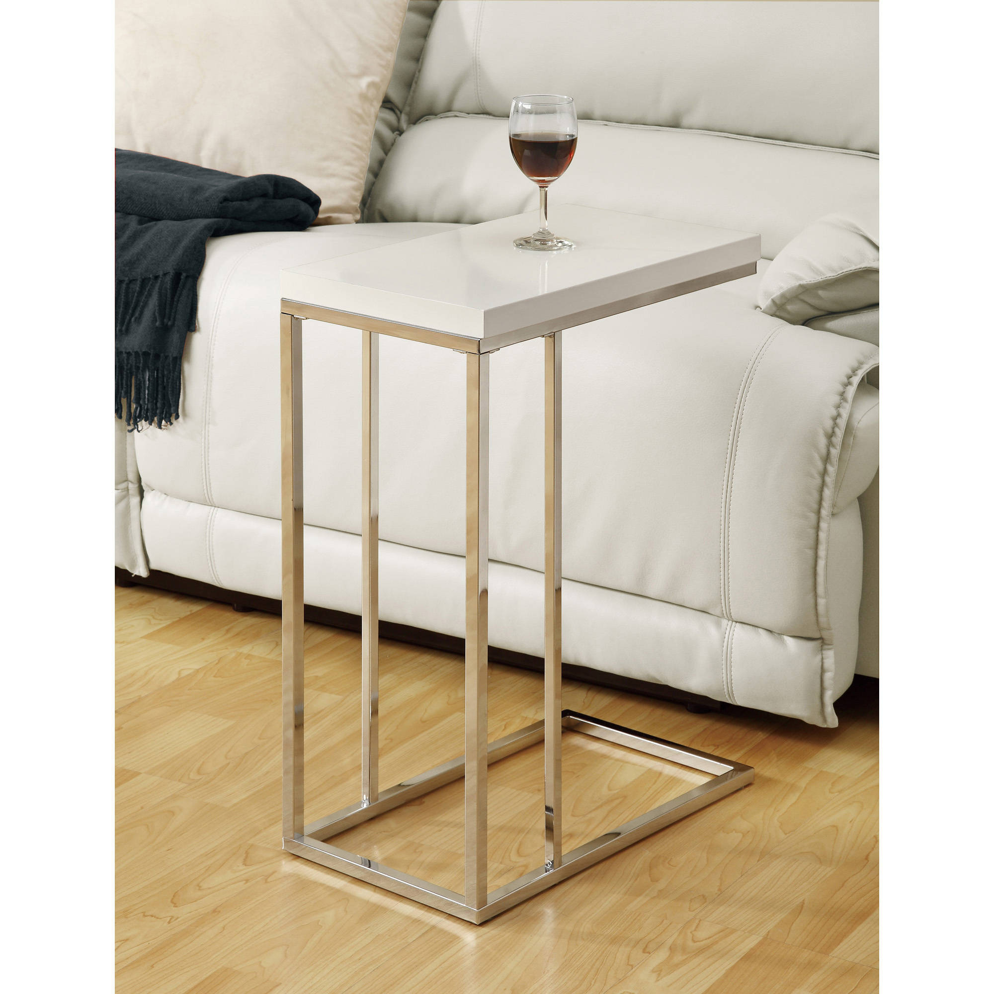 White End Table Small Wood Tv Tray Sofa Couch Side Living Room Furniture