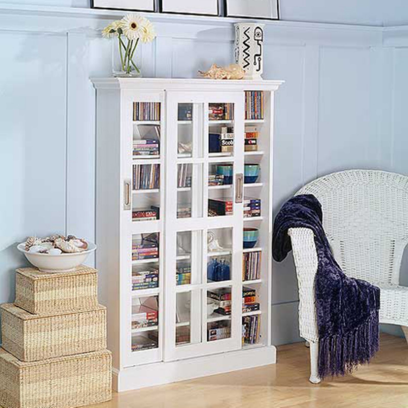 White 2024 cd cabinet