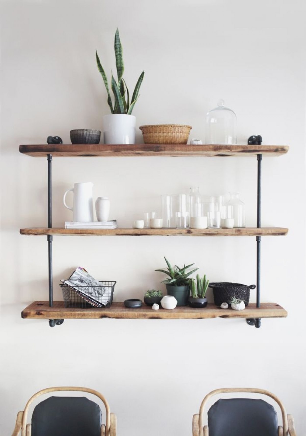 Wooden wall mounted shelves 1