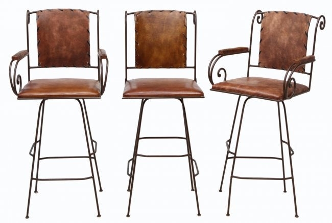 Wrought iron tall bar stools 7