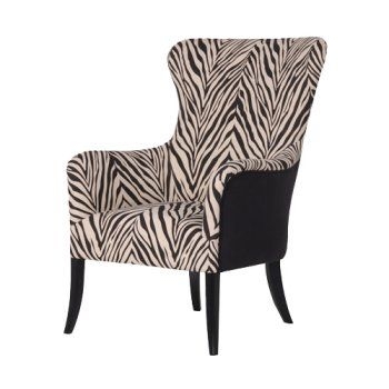 Zebra Print Designer Armchair Black Print Mix 