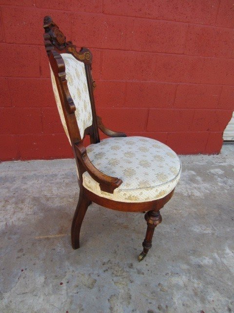 American antique victorian chair accent parlor chair antique 1