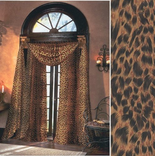 leopard print window panel
