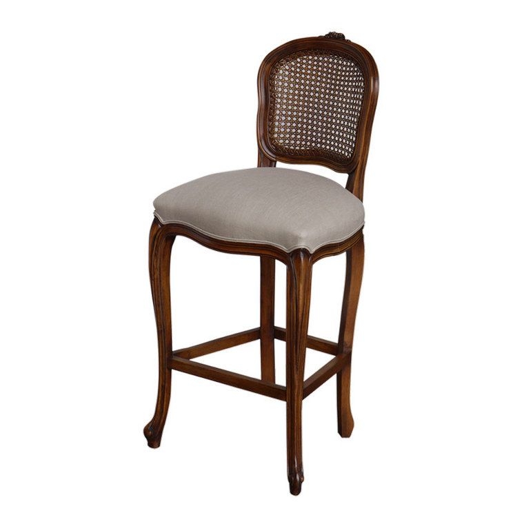 Cane back bar stool
