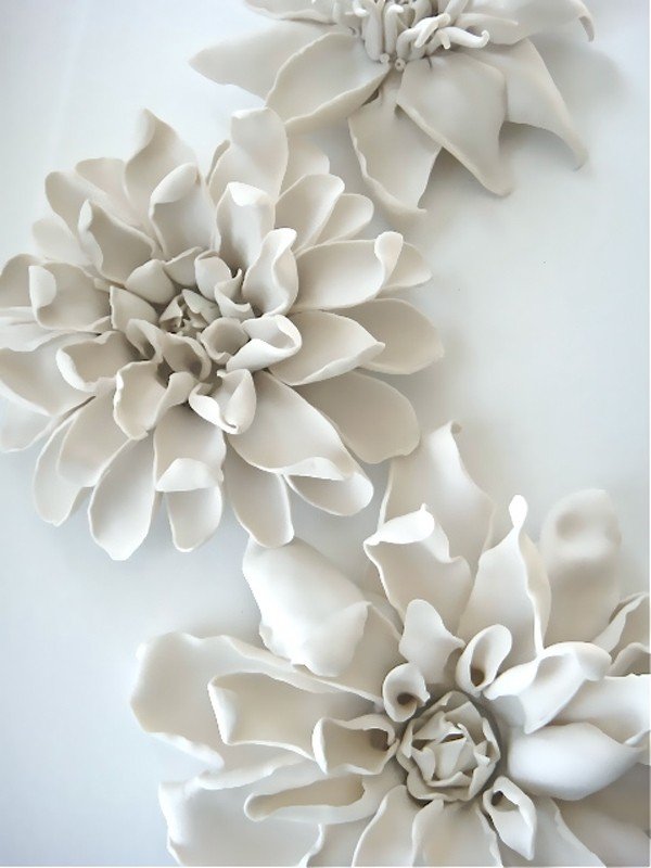 Large Ceramic Wall Flowers Bright Ceramic Wall Flower Collection