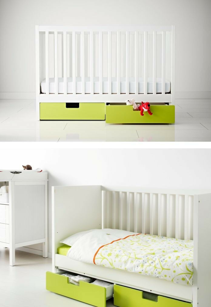 Crib with drawers underneath