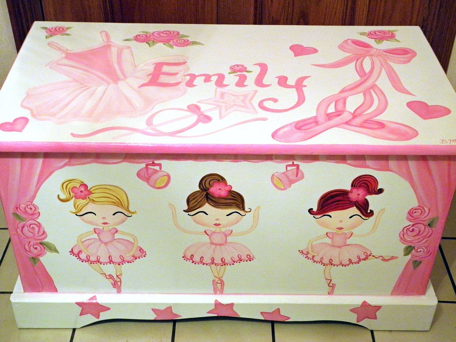 ✨Personalised Painted Toy Box Chest Handmade Wooden children✨ 