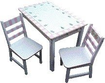 Custom hand painted childrens tables and chairs