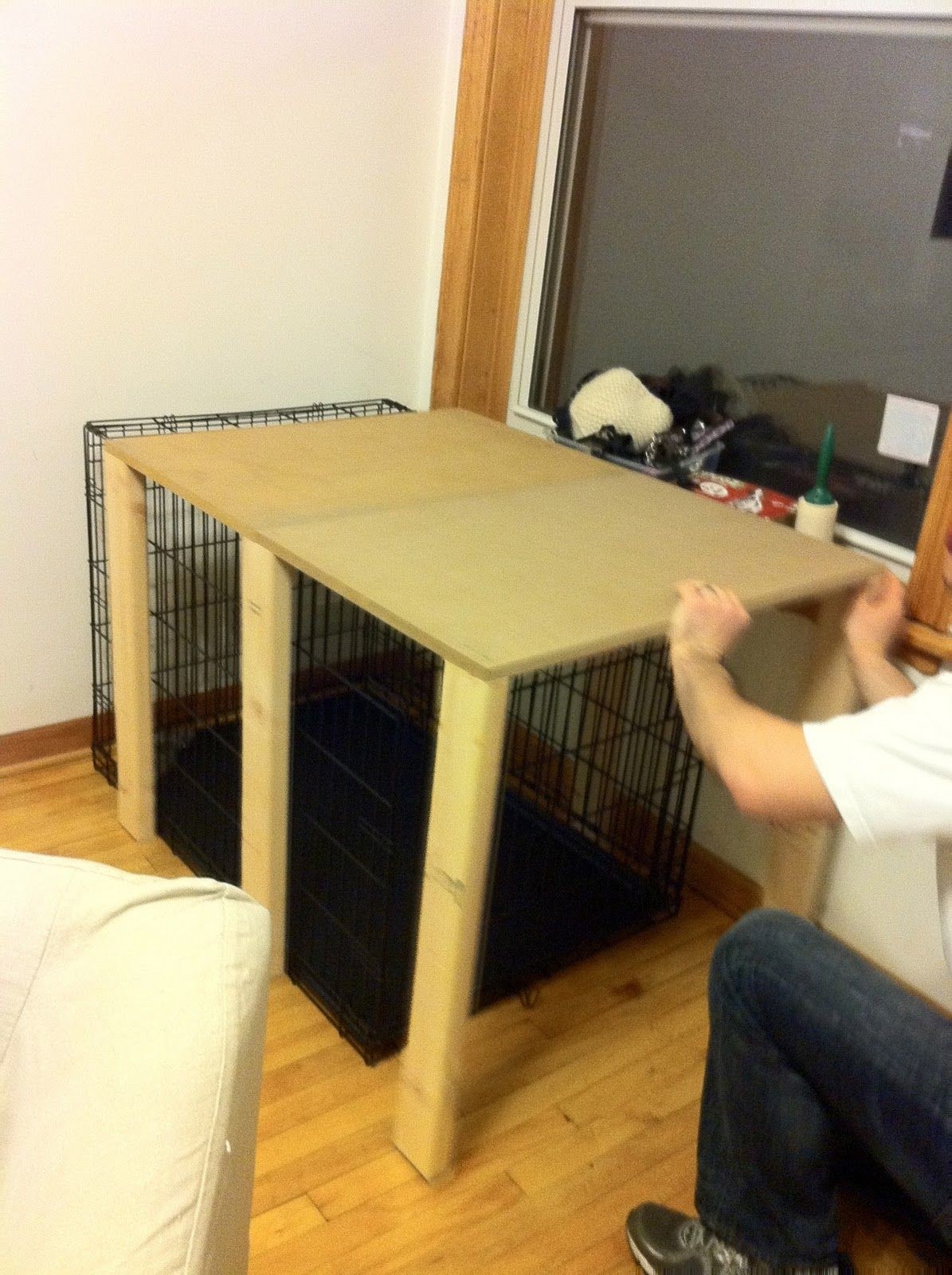 diy dog crate table