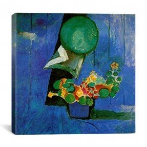 "Flowers and Ceramic Plate (1911)" Canvas Wall Art by Henri Matisse