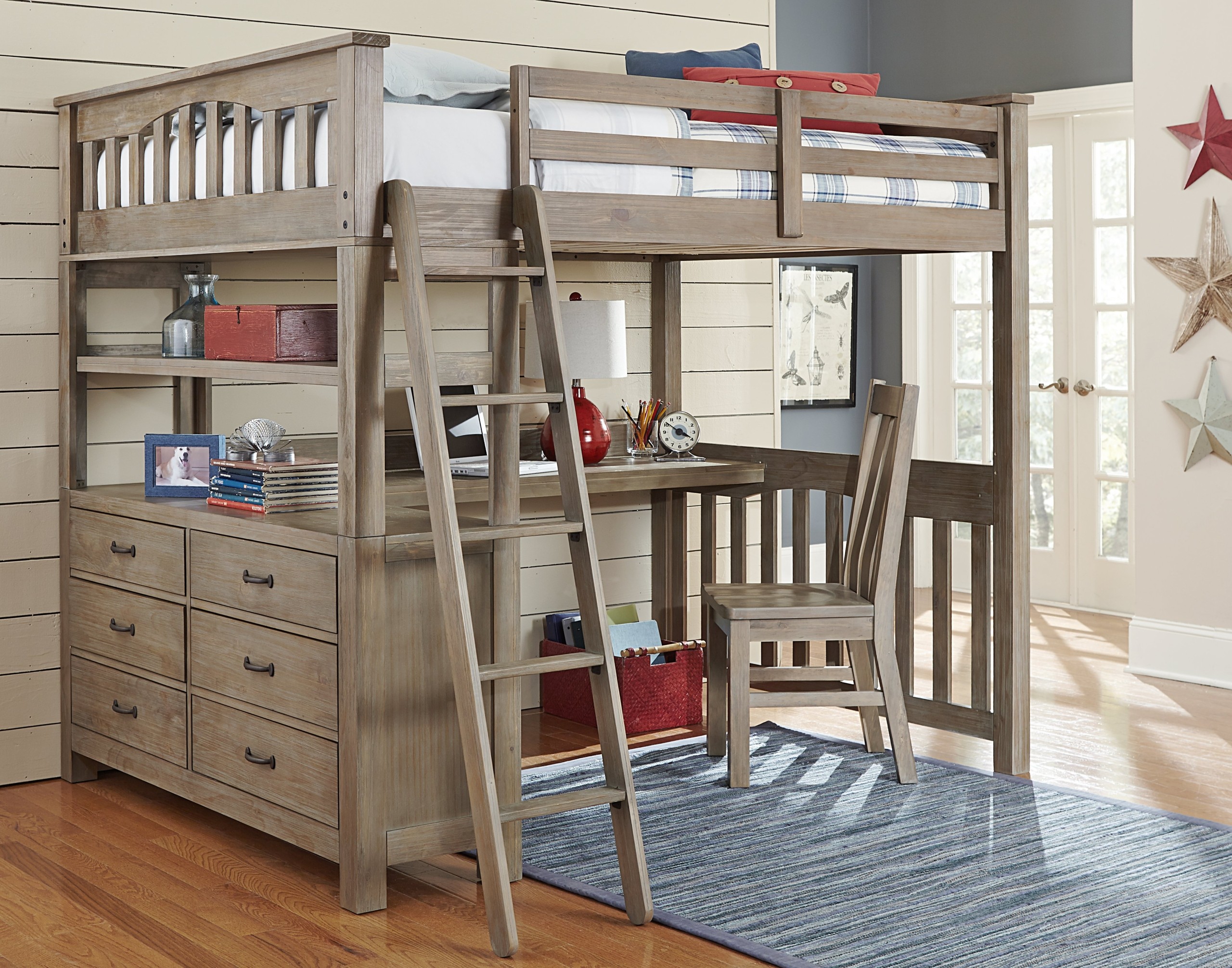 Loft bed with clearance desk double